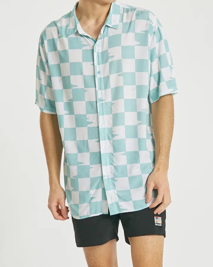 Nomadic Paradise Alive Relaxed S/S Shirt - Green Print Shirts