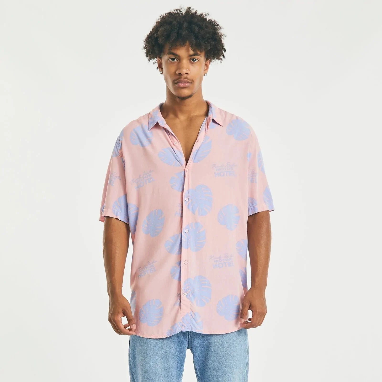 Nomadic Paradise Belong Relaxed Short Sleeve Shirt - Pink/Purple Print Shirts