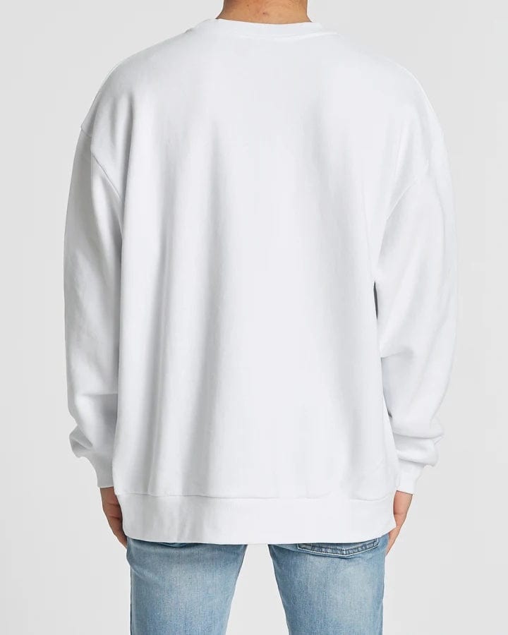 Nomadic Paradise Flocks Relaxed Sweater White Crewnecks - Mens