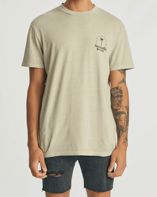 Nomadic Paradise Resort Relaxed T-shirt Pigment Feather Grey T-Shirts - Mens