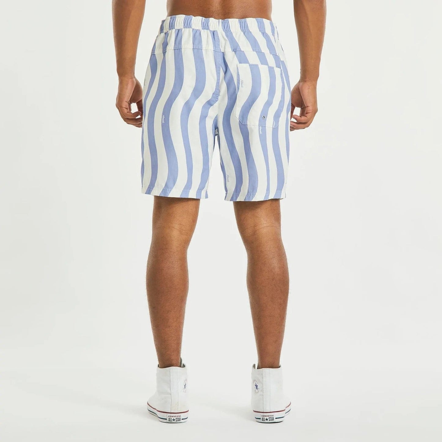 Nomadic Paradise Sleepless Beach Shorts - Blue Stripe Shorts