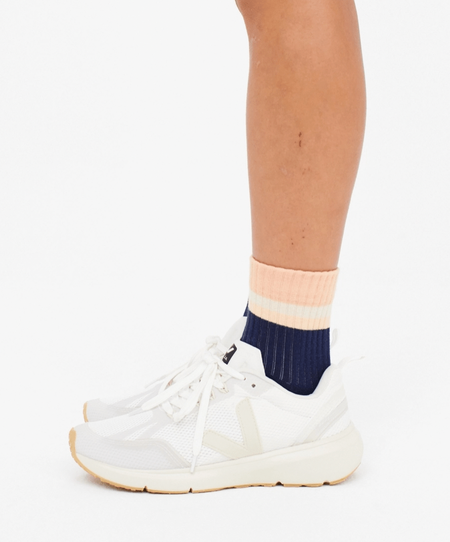 The Upside Kickstart 2 Pack Sock - White/Navy Socks