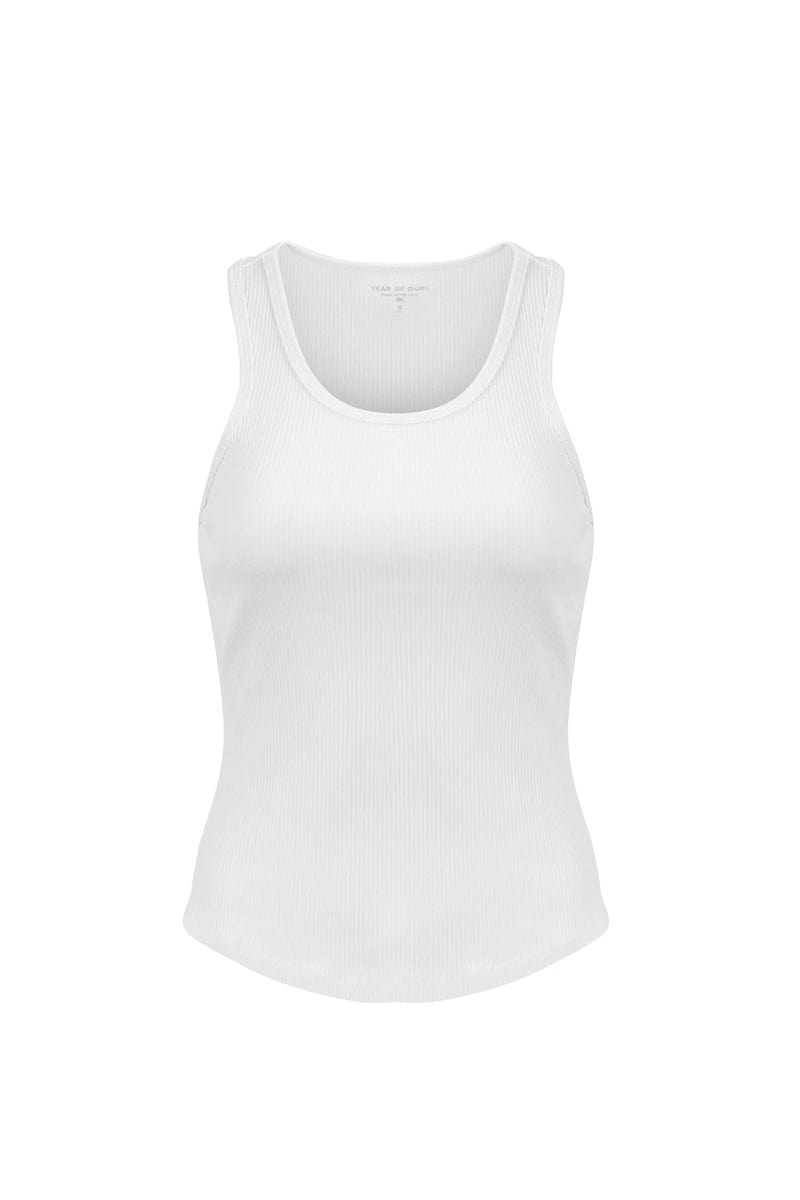 Year of Ours Ribbed Sporty Tank White Tanks