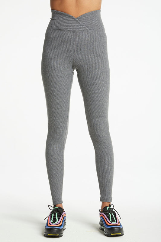 Year of Ours Ribbed Veronica Legging - Heather Grey Leggings